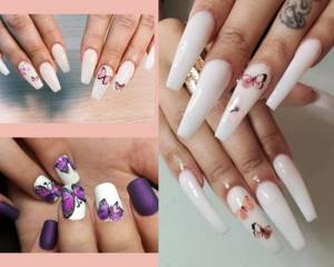 3 white nails manicures