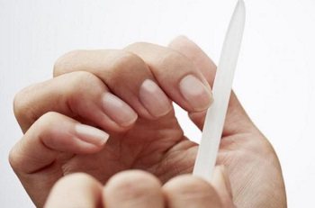 File your nails carefully to avoid splitting.