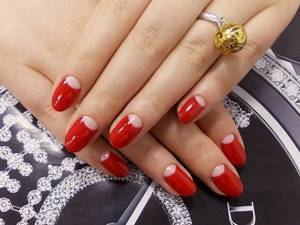 A lunar manicure would also be popular with a red dress.