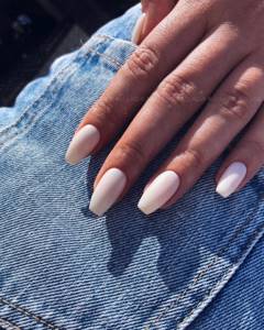 White manicure extensions