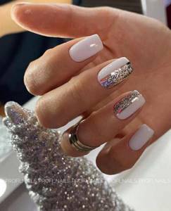 White New Year design with glitter
