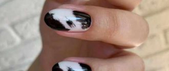 black and white manicure