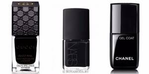 Nail polish colors 2022: fashionable new items - black gel polish