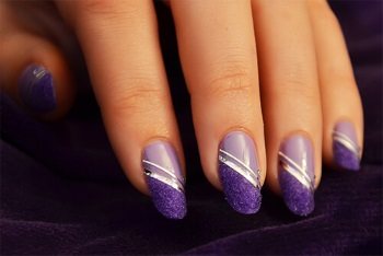 Velvet manicure decor
