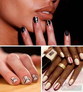 Nail design photo simple lines 2016