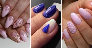 Oval shaped nail design style
