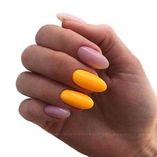 Two-tone neon manicure