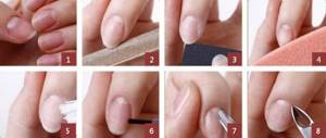 stages of manicure