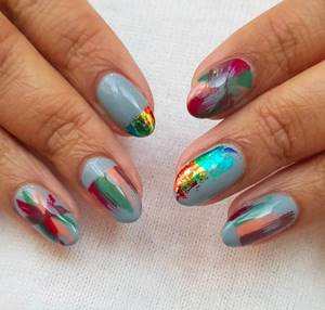 Photos of manicure design – Impressionism on nails