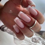 French manicure on extended nails