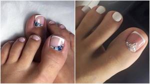 French pedicure for short nails