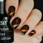 Gel polish cat eye on nails