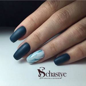 Blue manicure 2022: photos of the 250 best ideas (new items)
