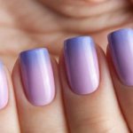 Gradient manicure using thermal nail polish