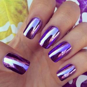 Chrome colored nails