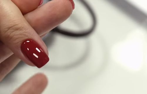 Instructions for applying gel polish to extended nails