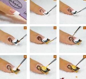 instructions for drawing gel polish step by step