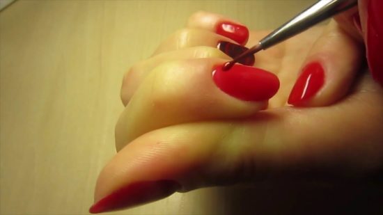 how to carefully apply gel polish at the cuticle