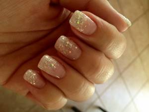 how to apply glitter on gel polish correctly