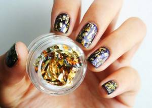 How to glue foil on nails with/without glue on gel polish. Instructions, photos 
