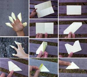How to make dragon claws from paper