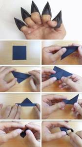 Как сделать маленькие когти из бумаги на фаланги пальцев
