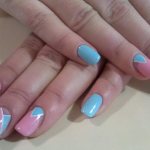 How to do a pink and blue manicure