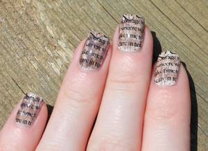 how to do a manicure with newspaper