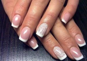 Pictures upon request French openwork manicure