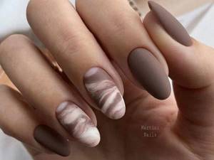 brown or chocolate manicure
