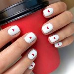 Beautiful nails with hearts