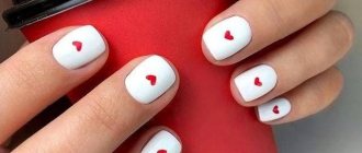 Beautiful nails with hearts