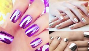 Beautiful examples of mirror manicure