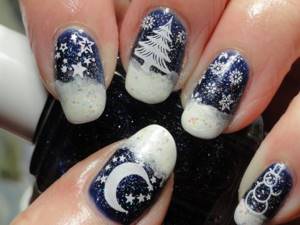 Beautiful manicure for the New Year 2022 with gel polish. Photo. Best ideas 