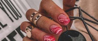 Red glitter nail art