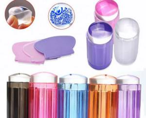 Buy Transparent silicone stamp and scraper for nail stamping...
