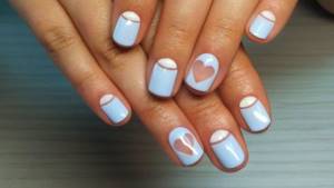 Lunar French manicure with shellac