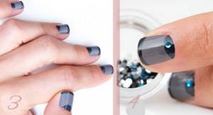 Moon manicure step by step