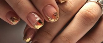 manicure 2021 autumn short nails photo design