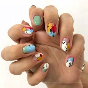 Abstract manicure 2022: TOP 200 best design ideas (new items)