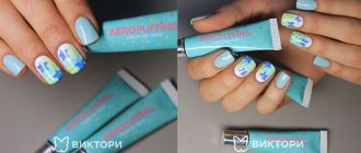 manicure, air puffing, nail design