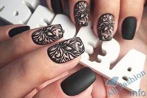 Manicure with black gel polish 112 photos of new products