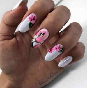 Flamingo manicure