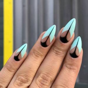 Geometry manicure for long nails