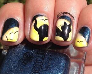 Halloween manicure: photo ideas for short and long nails
