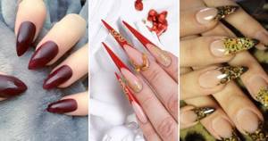 Manicure for sharp nail shapes
