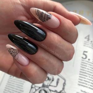 Manicure for sharp nails 2021-2022: 230 photos of cool designs