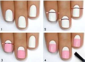 Reverse French manicure