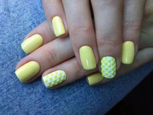 Manicure step by step with dots