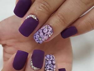 Manicure with an emphasis on several nails